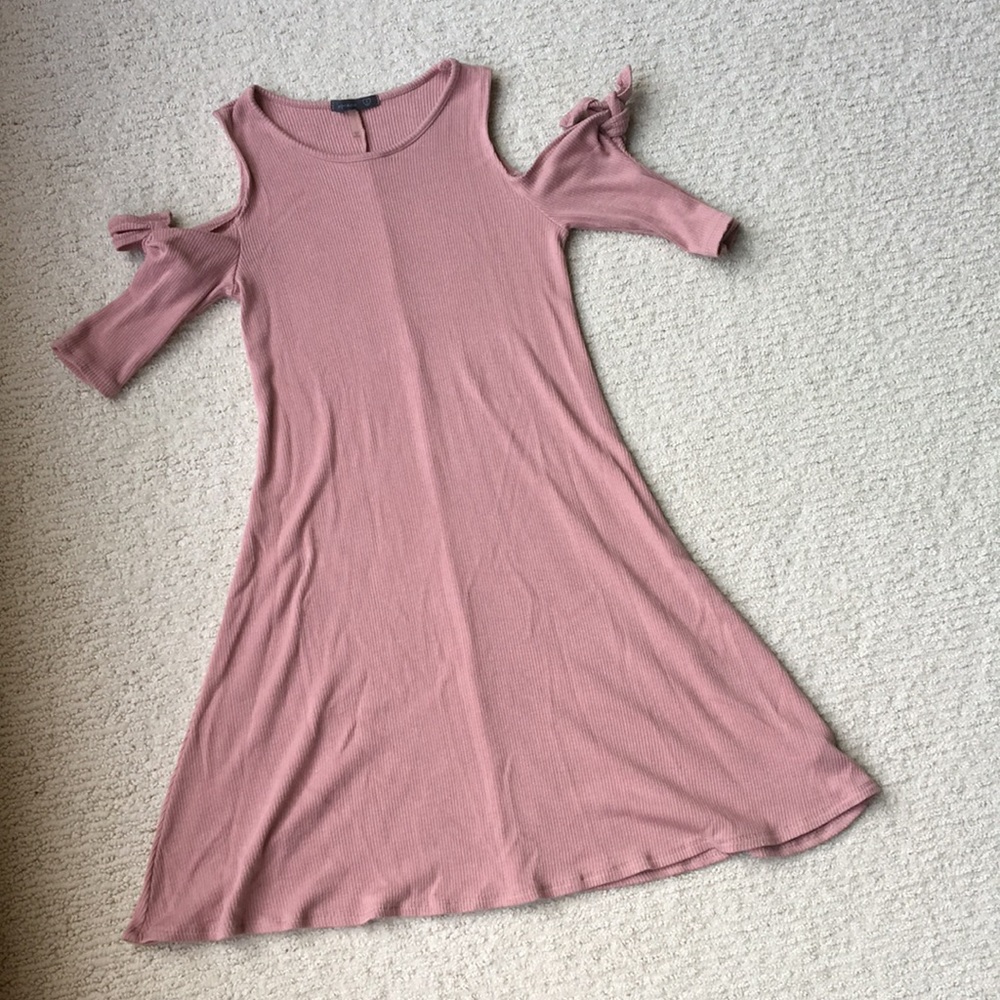 Pink off the shoulder dress